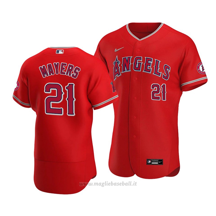 Maglia Baseball Uomo Los Angeles Angels Mike Mayers Autentico Alternato Rosso